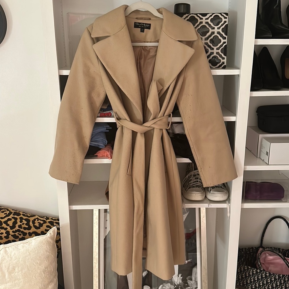 Miss Selfridge Camel Brown Coat Size 6